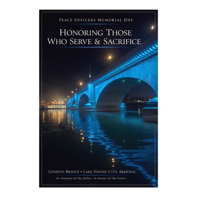 Peace Officers Memorial Day London Bridge Poster (Framsidan)