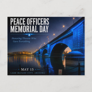 Peace Officers Memorial Day London Bridge Vykort