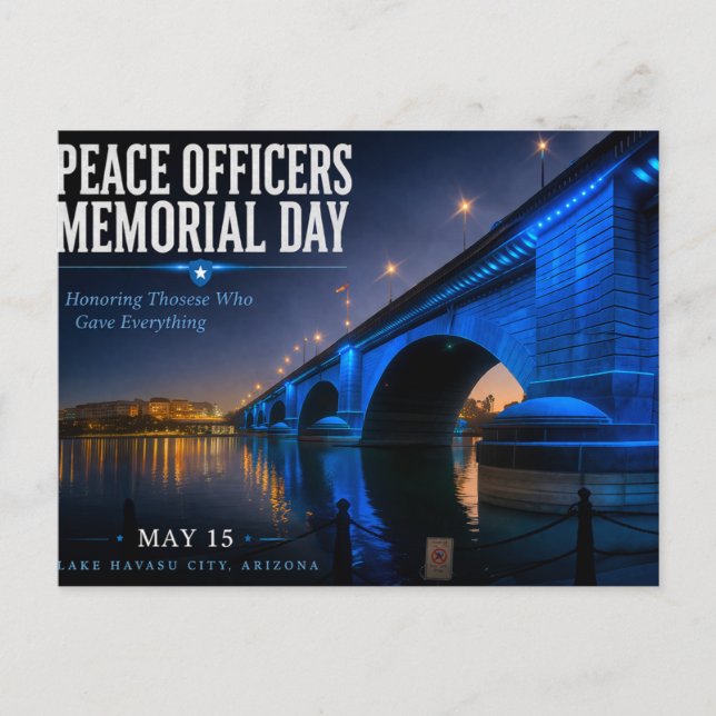 Peace Officers Memorial Day London Bridge Vykort (Framsida)