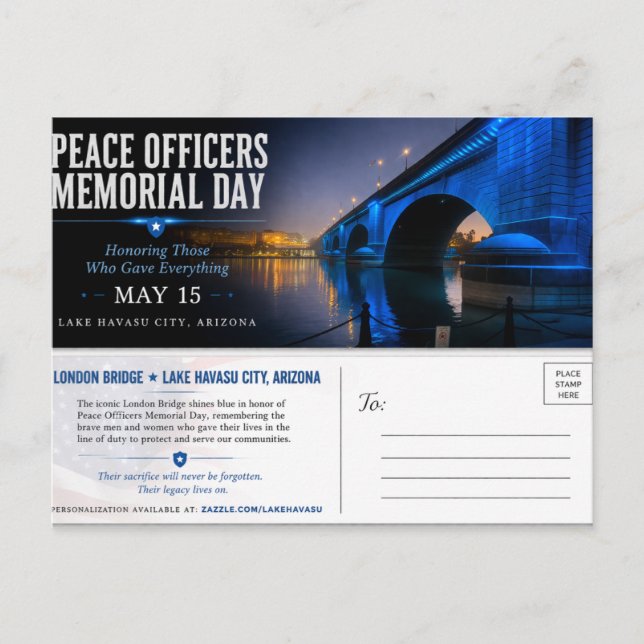 Peace Officers Memorial Day London Bridge Vykort (Framsida)