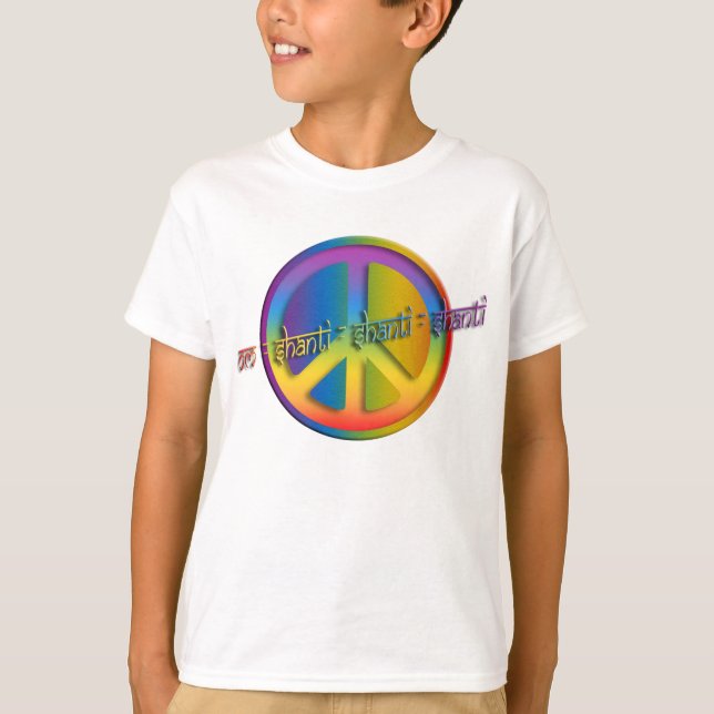 Peace Om Shanti T-shirt (Framsida)