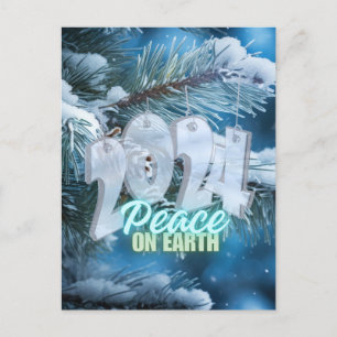 Peace on Earth 2024 Helgdag Postcard Helg Vykort