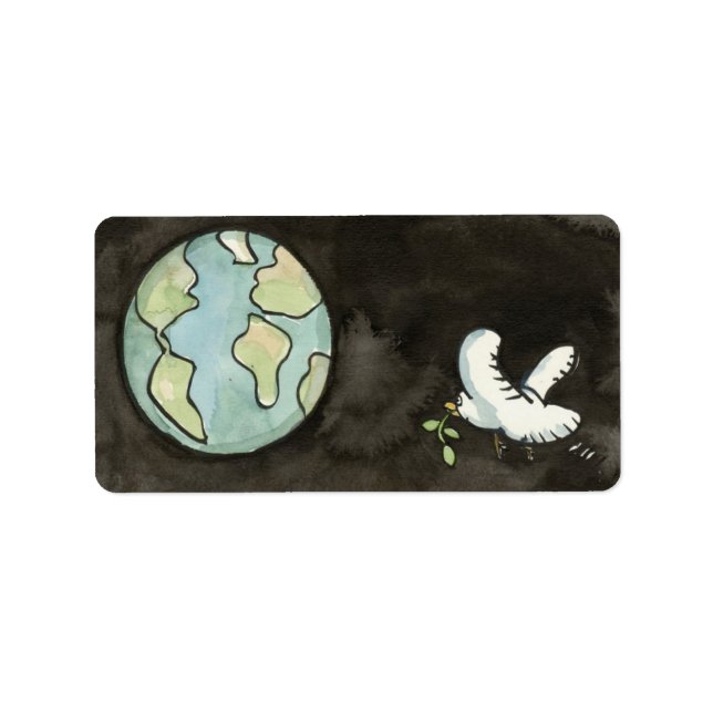 Peace on Earth Address Label Adressetikett (Framsidan)