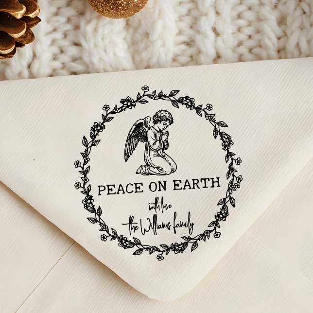 Peace on EARTH Angel in Prayer Christian jul Stämpel (Skapare uppladdad)