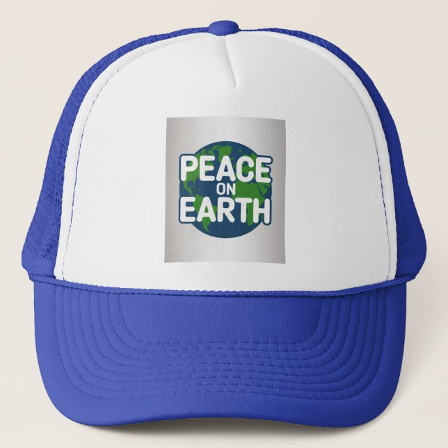 Peace On Earth Blå  Keps (Framsida)