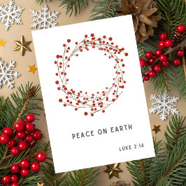Peace on Earth Christmas Folded Holiday Card Helgkort