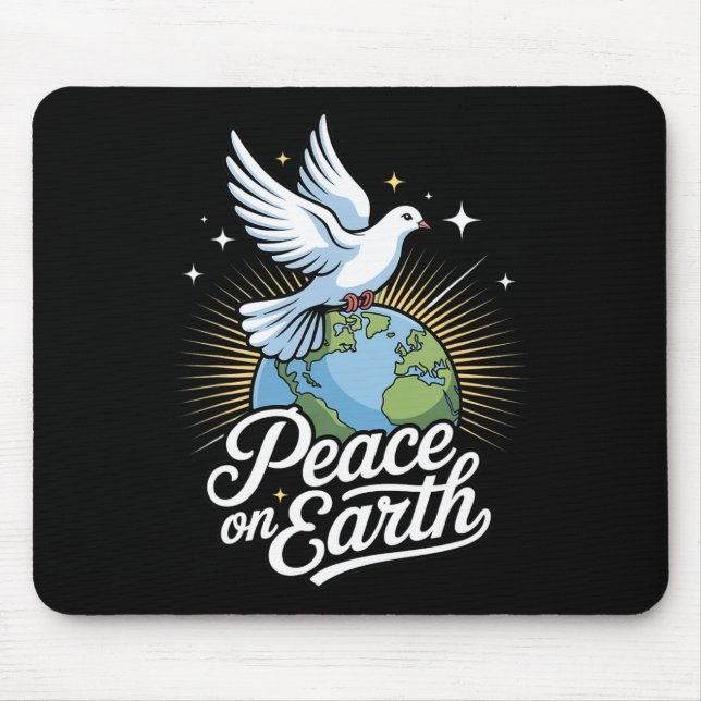 Peace On Earth Dove And Globe Faith Christmas  Musmatta (Framsidan)