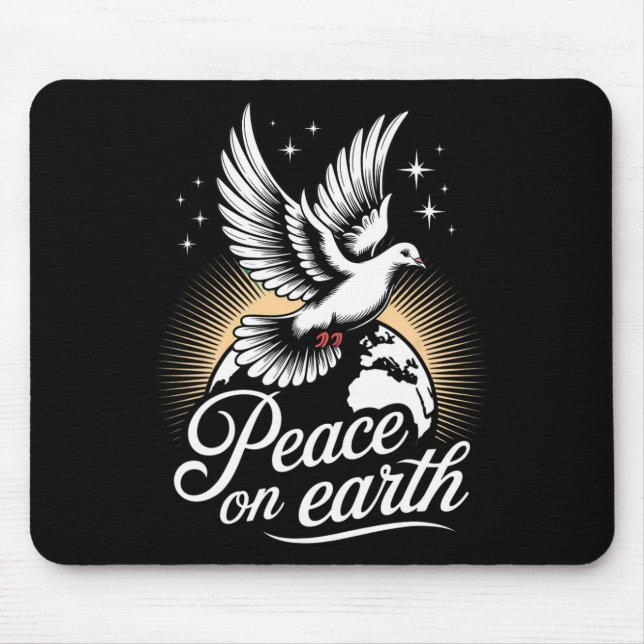 Peace On Earth Dove And Globe Peaceful Christmas  Musmatta (Framsidan)
