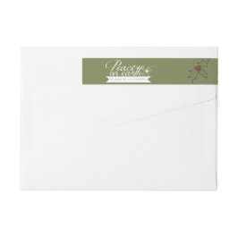 Peace on Earth Helgdag Wraparound Address Label Etikettband