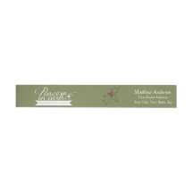 Peace on Earth Helgdag Wraparound Address Label