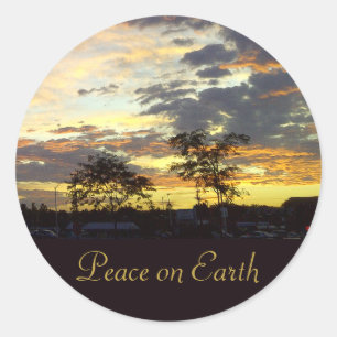 Peace on Earth Sticker by RoseWrites Runt Klistermärke