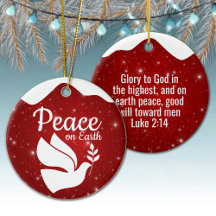 Peace On Earth white dove religious holiday 🕊🎄