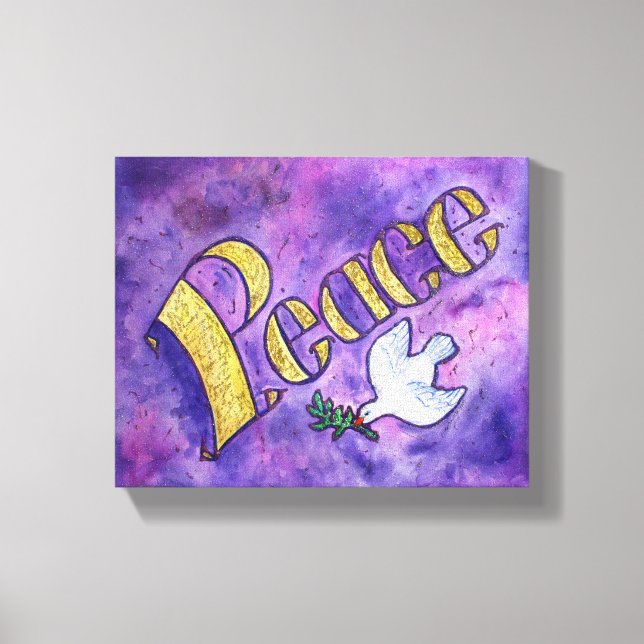 Peace Ord Art Painting Wrapped Canvas Art (Framsida)