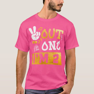 Peace Out 1 JAG är 2 År Gammal 2:a Födelsedag Hip T Shirt