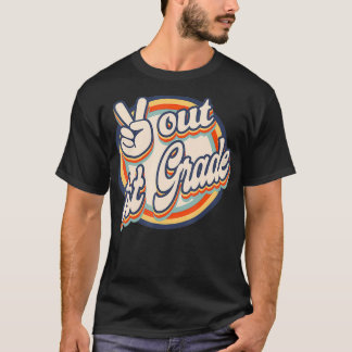 Peace Out 1st Grade Retro Graduation Last Day Of S T Shirt