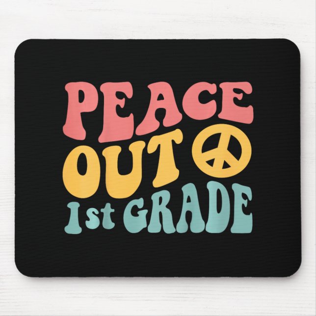 Peace out 1st Klass Funny Retro 70's last Day of 1 Musmatta (Framsidan)