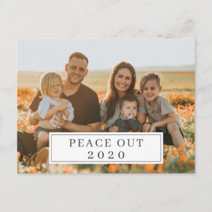 Peace out 2020, nya år helg vykort