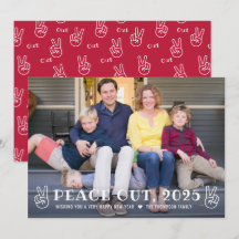 Peace out 2023 Red Gott nytt år Funny Photo