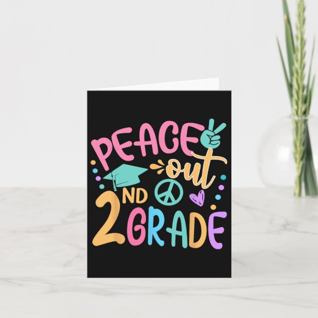 Peace out 2:a Klass Adjö, Hej i skolan, sommar Kort (Framsida)