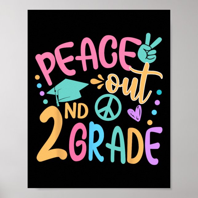 Peace out 2:a Klass Adjö, Hej i skolan, sommar Poster (Framsidan)