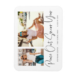 Peace out 2 Photos Keepsaki Grad Announcement Magnet