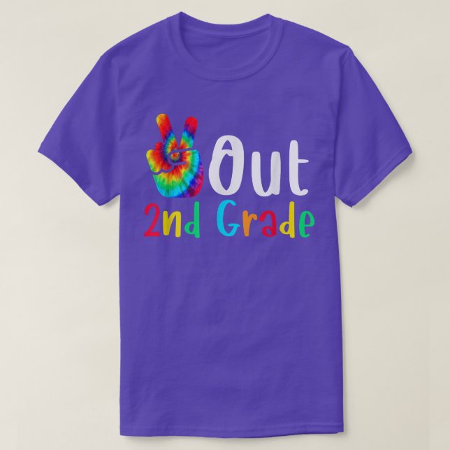 Peace Out 2nd Grade Graduation Last Day Of School  T Shirt (Design framsida)