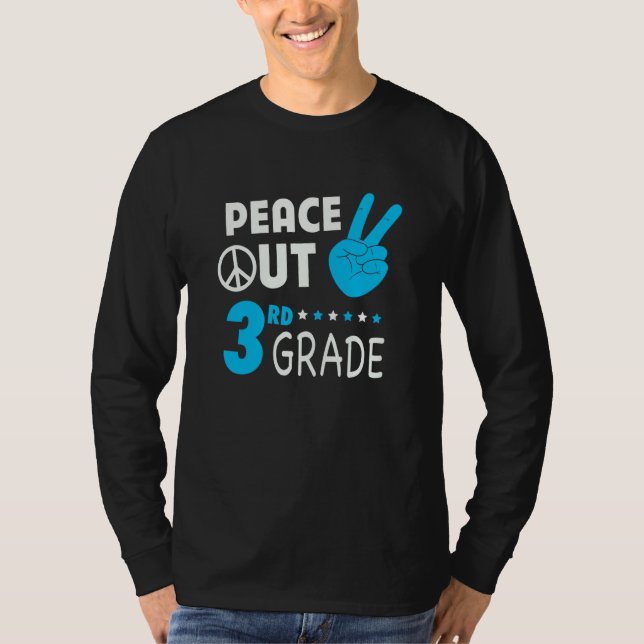 Peace Out 3rd Grade Boys Third Grade Graduation T Shirt (Framsida)