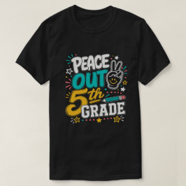 Peace Out 5:e klass Retro funkis | Klass 2026 T Shirt