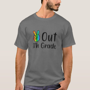 Peace out 8th Klass Tie Dye Studenten, 20 T Shirt