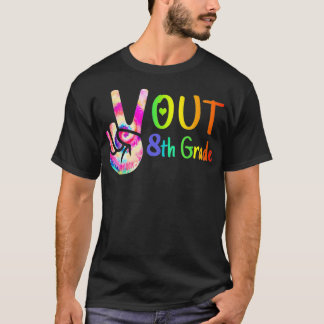 Peace out 8th Klass Tie Dye Studenten 20 T Shirt