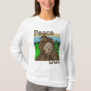 Peace out Bigfoot Sasquatch T Shirt