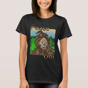 Peace out Bigfoot Sasquatch T Shirt