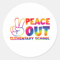 Peace Out Grundskola Tie Dye Sista Skoldagen 