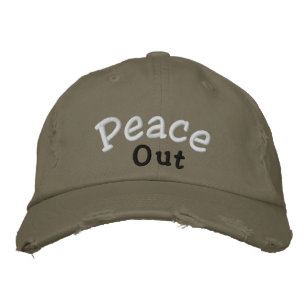 "Peace Out"-kap Broderad Keps