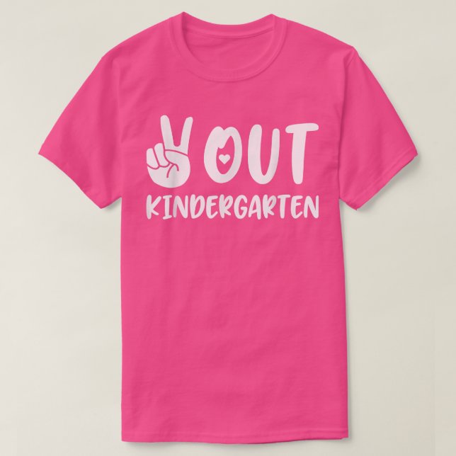 Peace Out Kindergarten T-Shirt Class of 2022 Gradu (Design framsida)