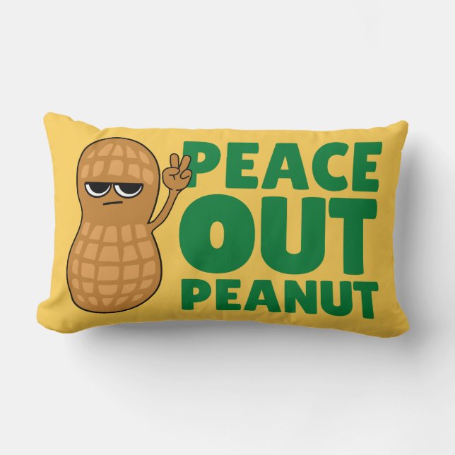 PEACE OUT PEANUT SASSY CUTE NUT LUMBARKUDDE (Framsida)