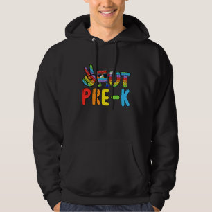 Peace out Pre Kindergarten Peace Hand & Dabbing Po Hoodie