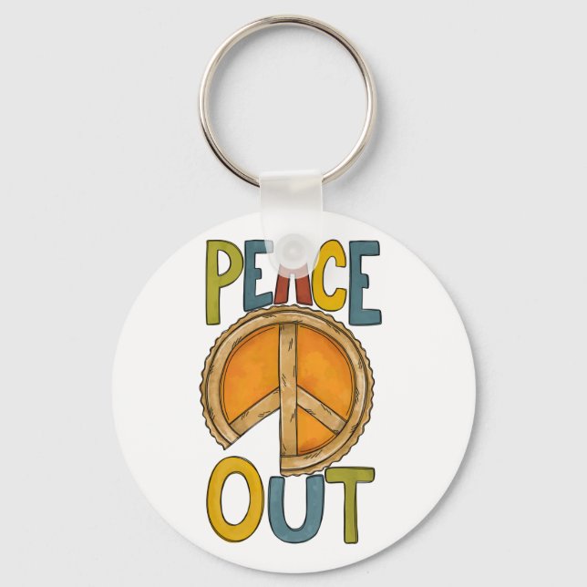 Peace out Pumpkin Paj Nyckelring (Framsida)