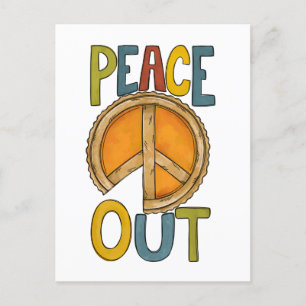 Peace out Pumpkin Paj Vykort