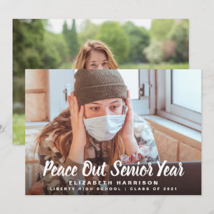 Peace out Senior Year Photo Studenten Meddelande