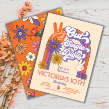 Peace out Single Digits Rainbow Födelsedagsfest