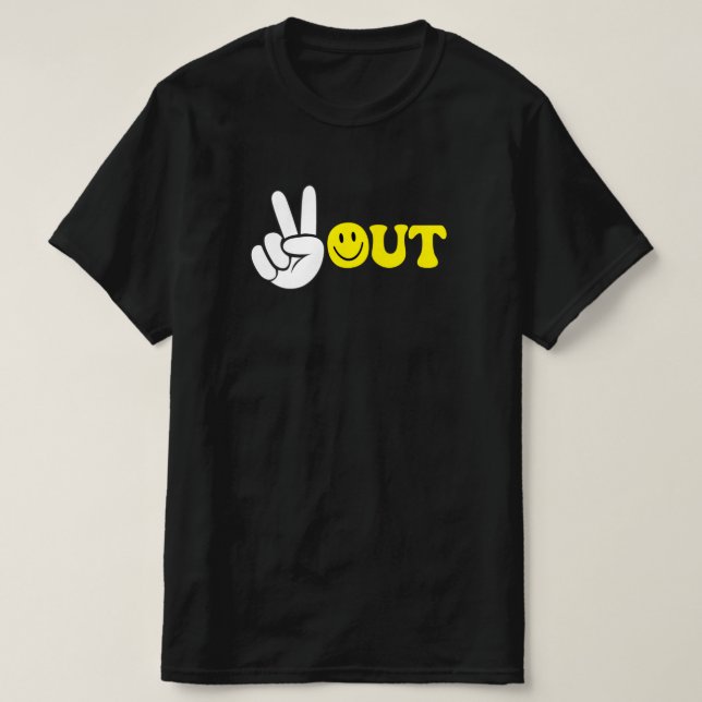 Peace out T-Shirt (Design framsida)