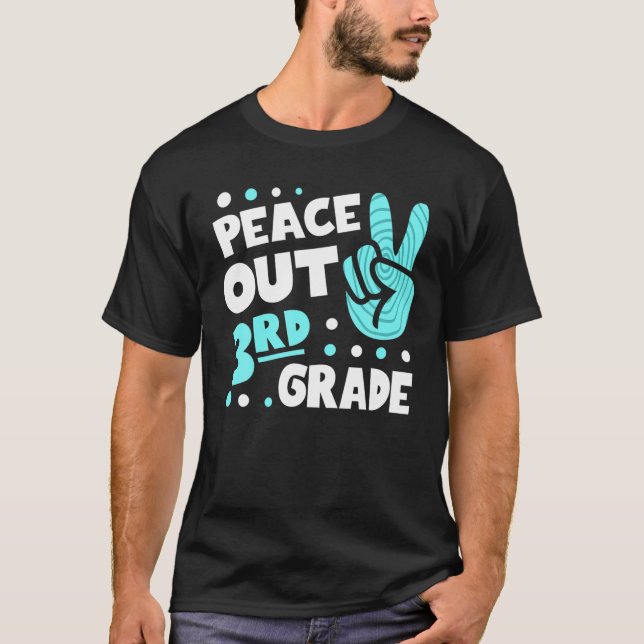 Peace out Third Klass Tie Dye Studenten class of T Shirt (Framsida)