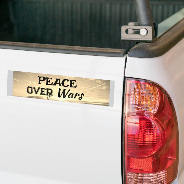 Peace over Wars Bumper Sticker Bildekal (På lastbil)