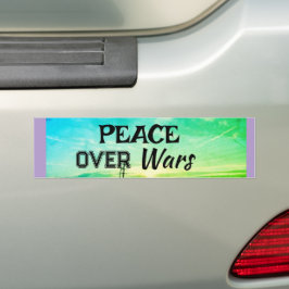 Peace over Wars Bumper Sticker Bildekal