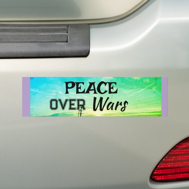Peace over Wars Bumper Sticker Bildekal (På Bil)