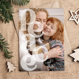 PEACE-överläggningens typografi - fotojul Julkort