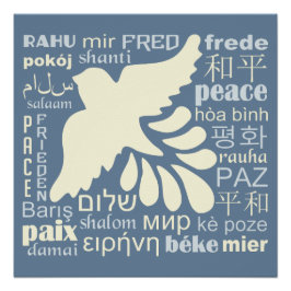 Peace på många språk poster perfect poster
