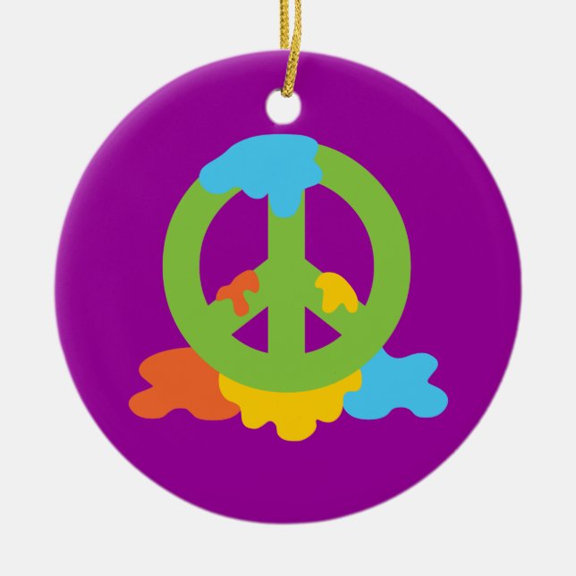 Peace Paint Julgransprydnad Keramik (Framsidan)