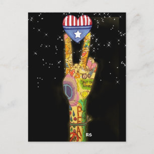 Peace, Party, Victory USA:s inbjudan - SRF Vykort
